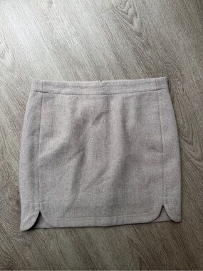 J. Crew Wool Mini Skirt Beige